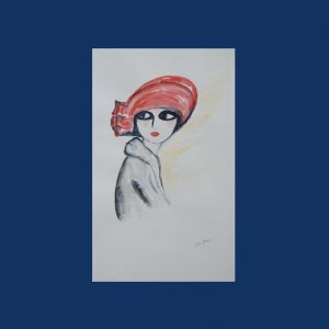 14-Eva GARVI-"Kees van Dongen"- étude -acrylique- 29x46 cm-Prix: 60€-EGA-139-2023