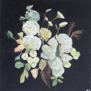 5- Françoise GRANIER-BRUYÈRE-  "Fleurs" - 2020-;Huile sur toile " -40x40cm- Prix: 60€- Id: FGR-6-2023