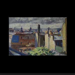 32-L.REINARD - "Les toits du XVIIème à Paris" - toile sur châssis- non encadré- huile- Prix: 50€- LRE-185-2024